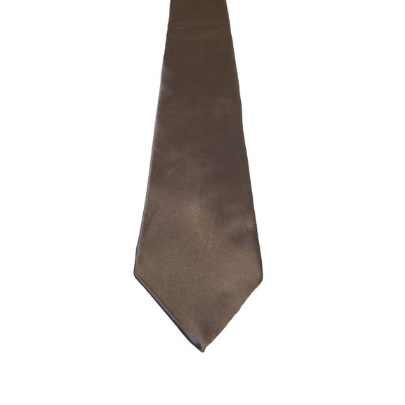 Arrow Tie Gray Color Satin Finish 100% Silk Power Classic Designer Tie 57 X 4 - Picture 1 of 12